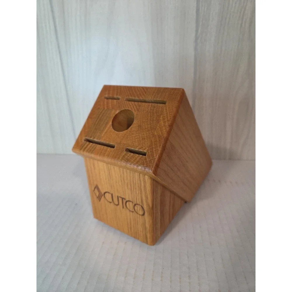 Cutco 5 Slot Wood Knife Block Kitchen Gadgets Made in USA